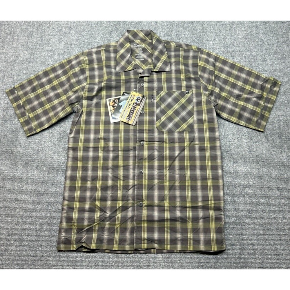 Blackhawk Warriorwear Button Up Shirt Mens Size S Multicolor Plaid Collared New